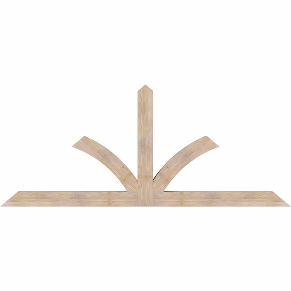 Ekena Millwork Richland Smooth Timber Gable Bracket, Douglas Fir, 108"W x 45"H x 5 1/2"D x 5 1/2"F, 10/12 Pitch GBW108X45X0606RIC00SDF - main
